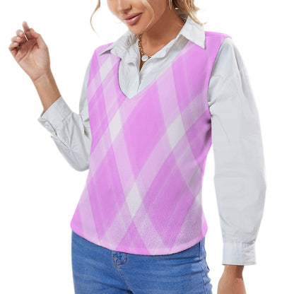 KSC's Custom Vest Designs Women's Long Sleeve Button Knit Vest - 10 OPTIONS INSIDE