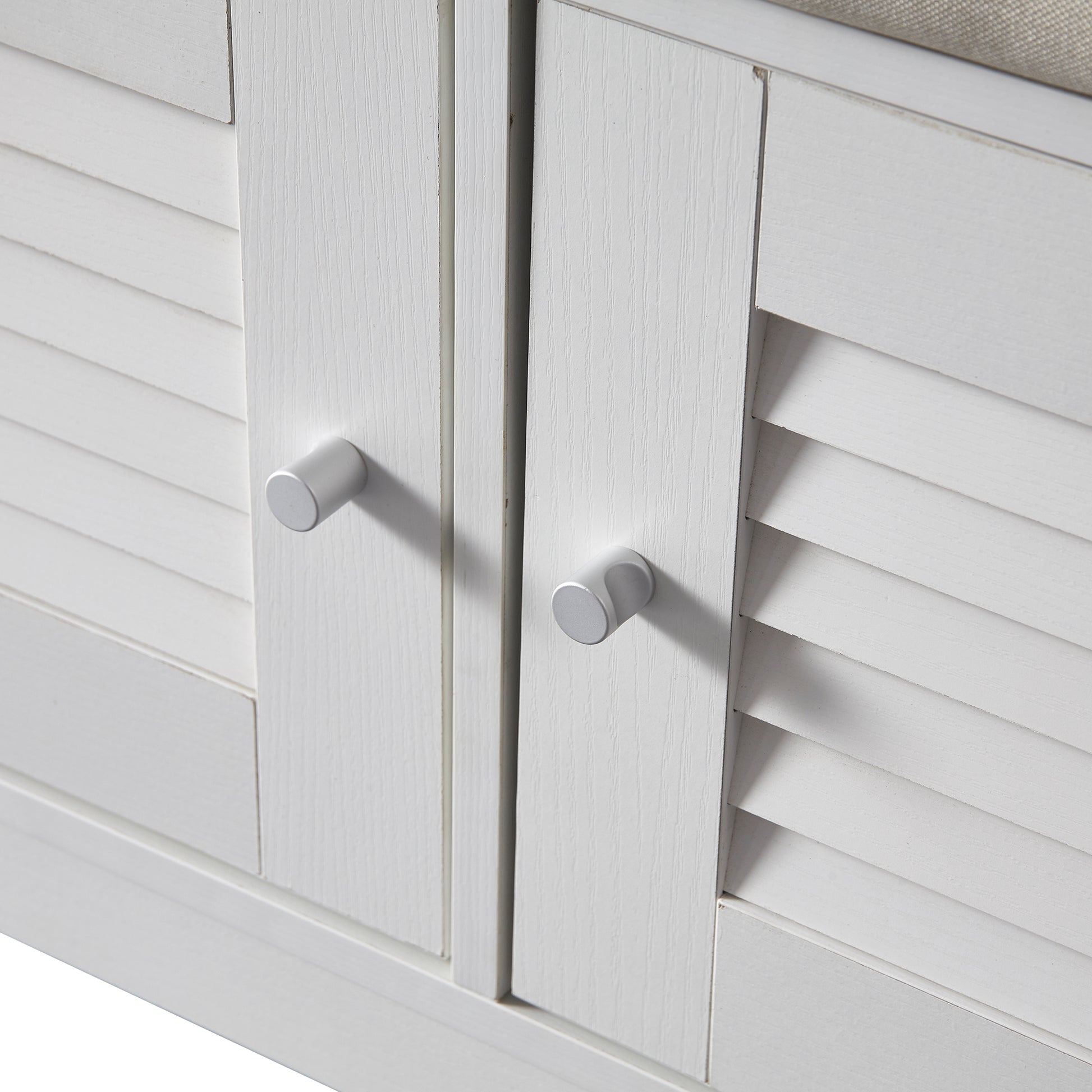 28.74&quot;Shoe Storage Bench with 2 Door Cabinet, Entryway Bench with  White Shoe Storage, Shoe Bench with Cushion, Adjustable Shelves, Shoe Rack Bench for Entryway, Hallway