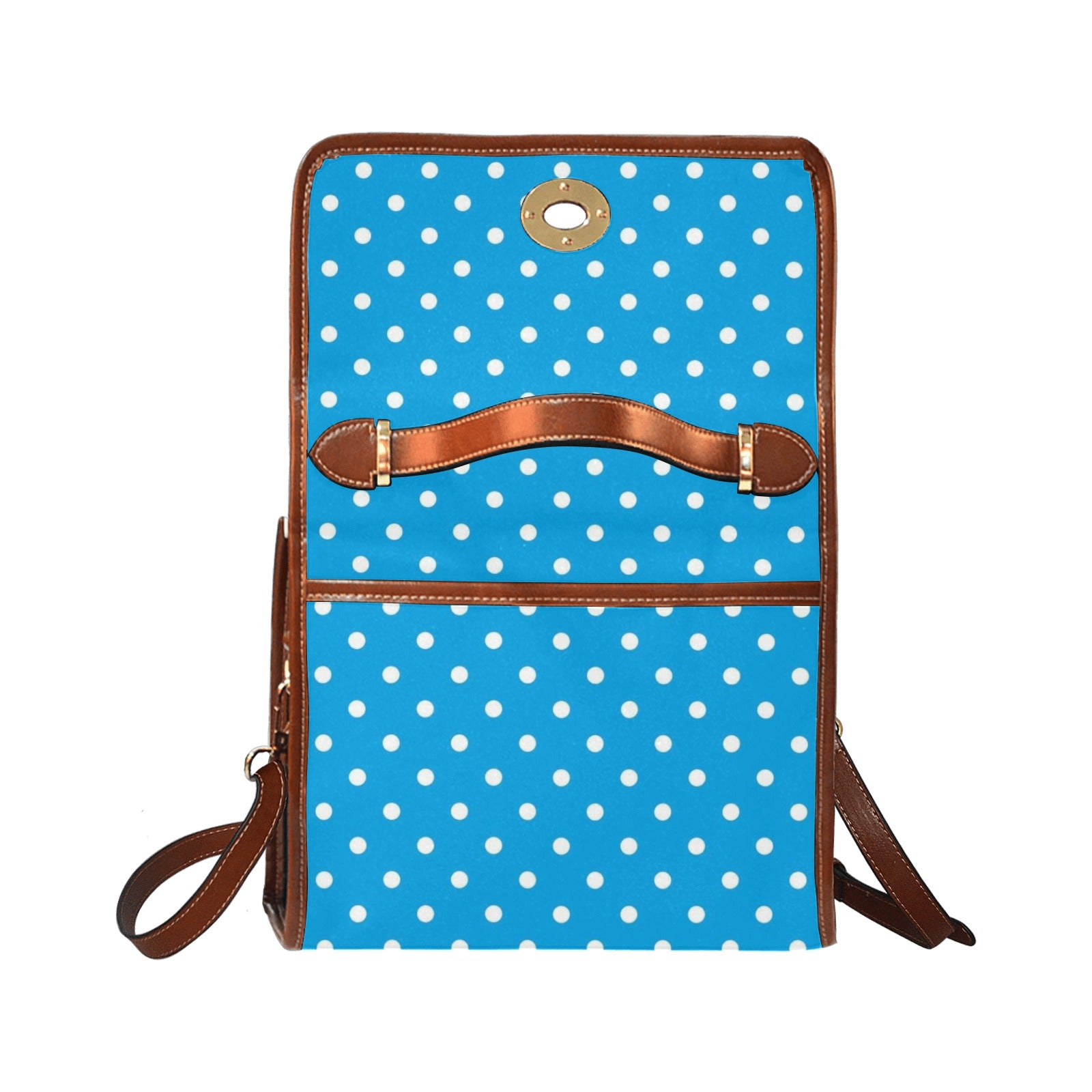 KSC's Custom Design's Waterproof Hand Bag-Brown Handle - 10 Options -Awesome Deal - Pop Art Designs, Polka Dots, Geometric Patterns