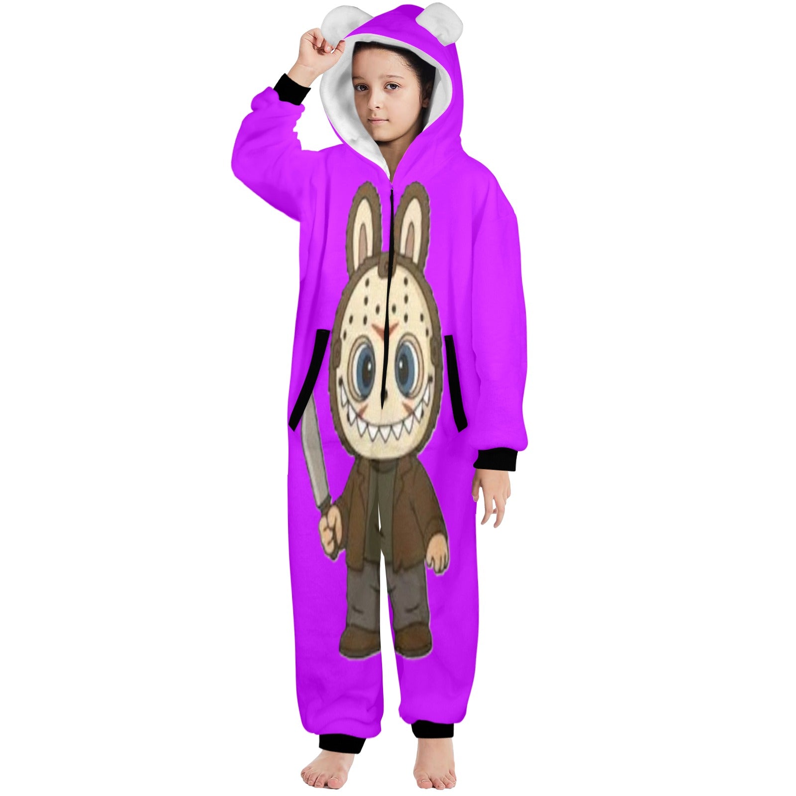 KSC's Halloween Big Kids Unisex Onesies (8 to 15 Years) Jason Friday 13th Labubu