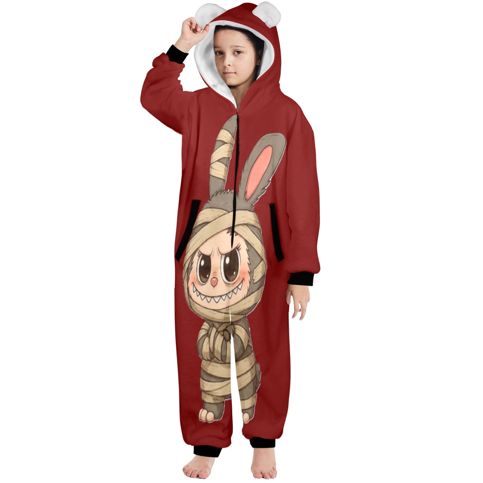 KSC's Halloween Big Kids Unisex Onesies (8 to 15 Years) Mummy Labubu