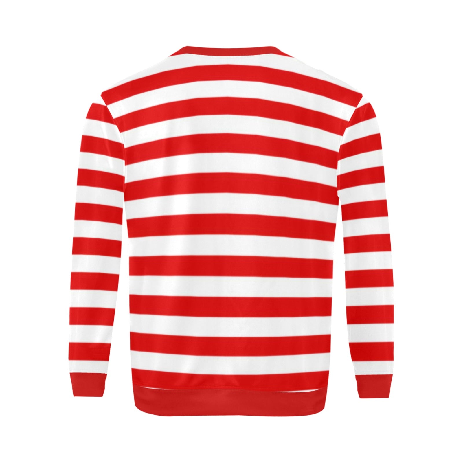 KSC's Red Stripe Sweater Men's Stylish Collection Men's Crew Neck Sweatshirt (Model H18)