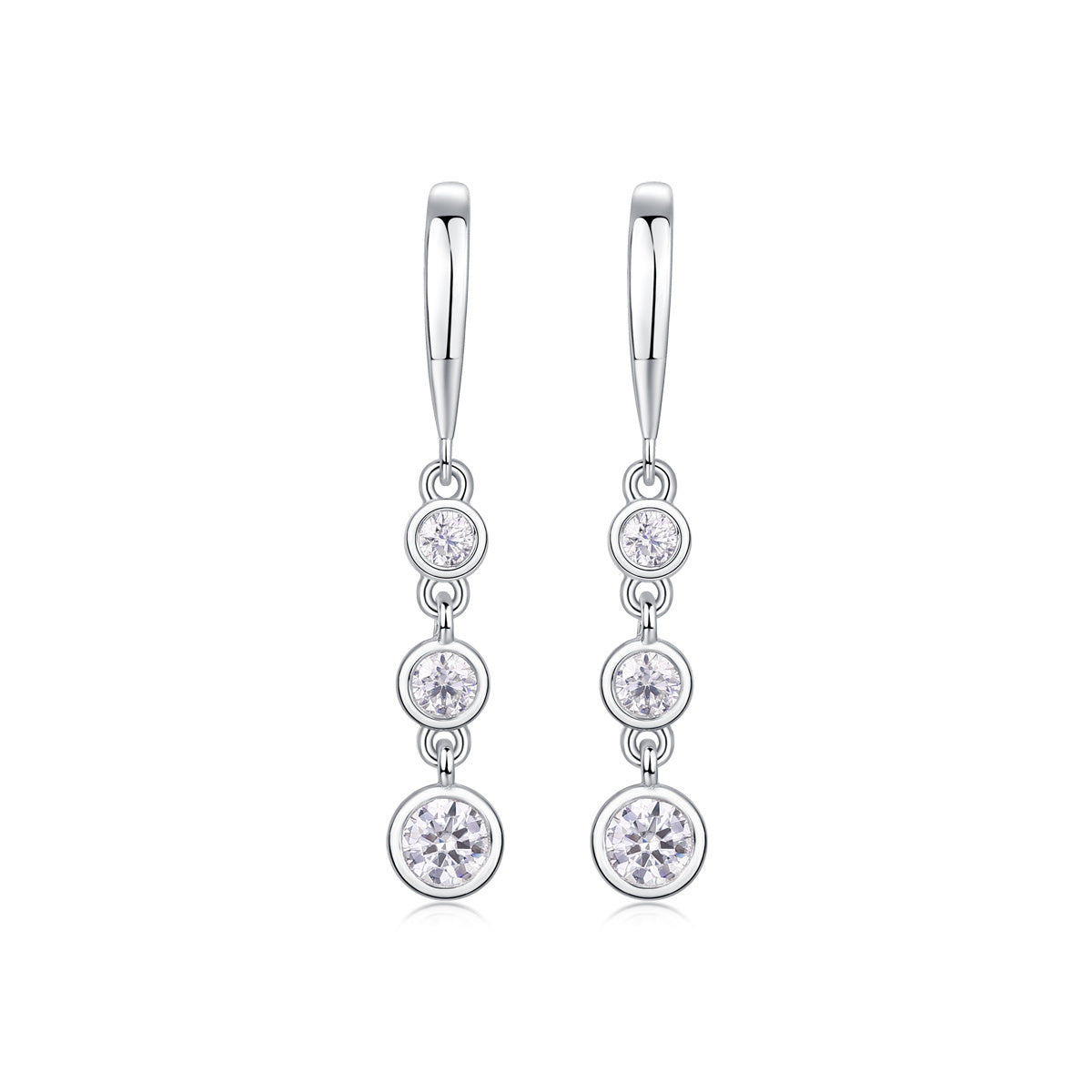Moissanite Light Luxury Silver Classic Earrings
