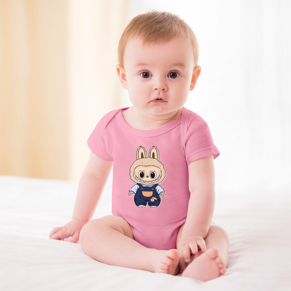 KSC's Cute Baby Labubu Girl Body Suit -Short -Sleeve Baby's Bodysuit