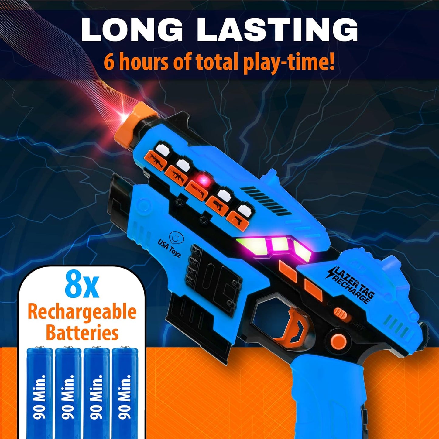 🔫 Squad Up: 4-Pack Laser Tag Showdown! 🔫 USA Toyz Laser Tag Game – No Vests. No Limits. Just Pure Mayhem. -4-Pack: USA Toyz Laser Tag Game