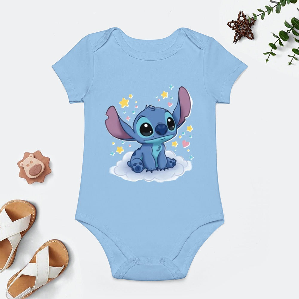 BABY BOY CLOTHING CARTOON PRINT DESIGNS BOYS Short -Sleeve Baby's Bodysuit - CARTOON PRINTS