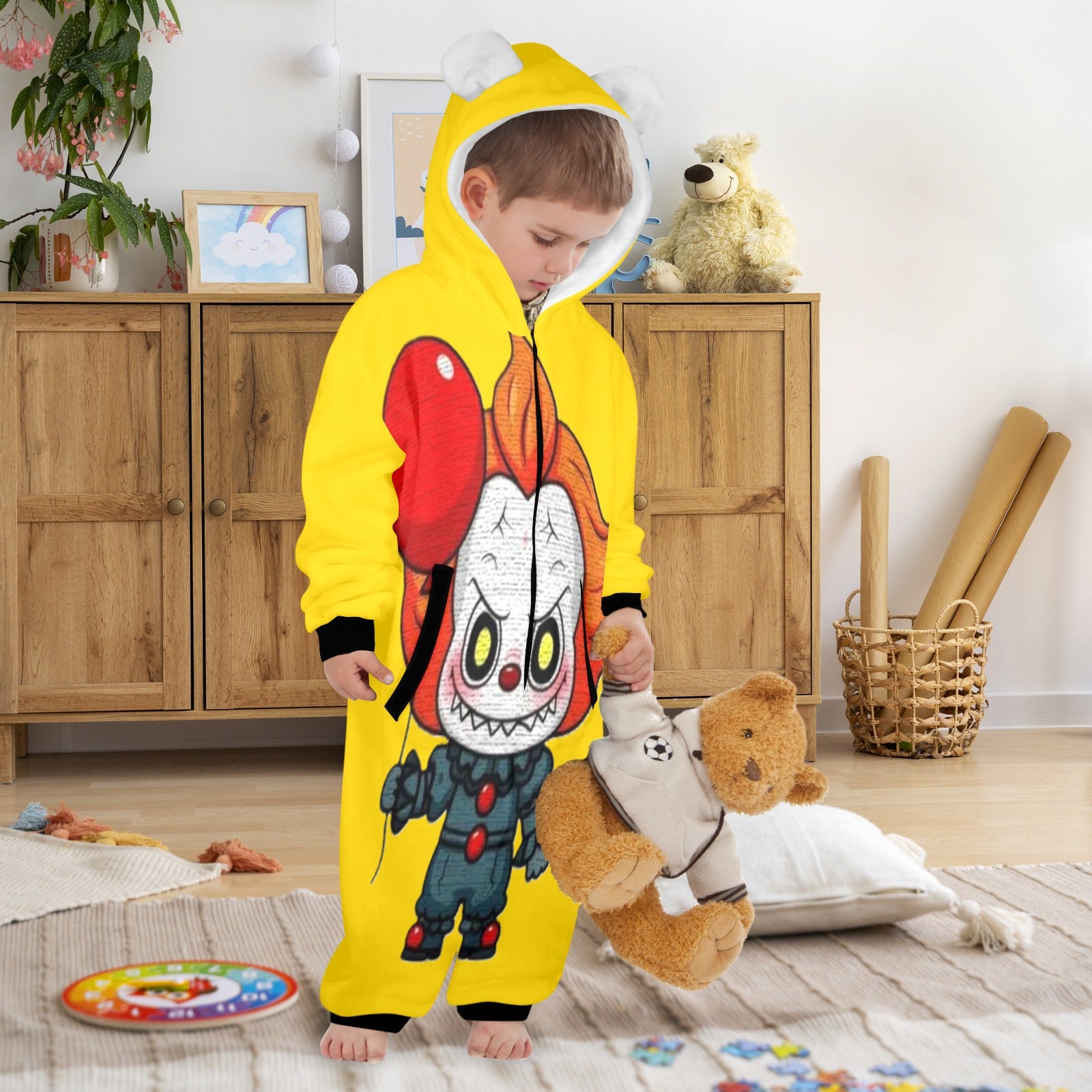 KSC's Exclusive Halloween Penny Clown Labubu Little Kid Unisex Onesie 2 to 7 years old