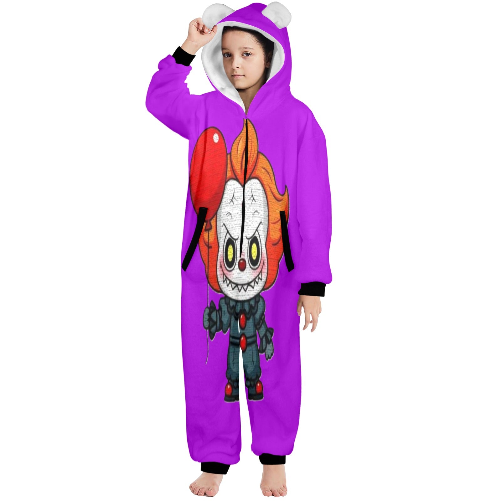 KSC's Halloween Big Kid Unisex Onesies (8 to 15 Years) Pennywise It Labubu