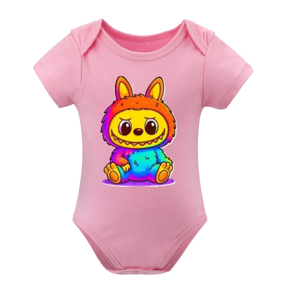 KSC's Cute Baby Labubu Girl Body Suit -Short -Sleeve Baby's Bodysuit