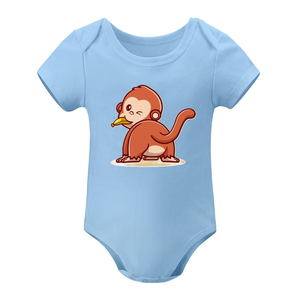 BABY BOY CLOTHING CARTOON PRINT DESIGNS BOYS Short -Sleeve Baby's Bodysuit - CARTOON PRINTS