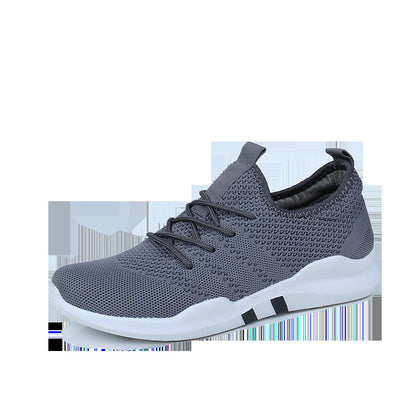 New Men's Mesh Shoes New Mens Sports Casual Running Shoes Breathable Flying Woven Student Outdoor Sneakers