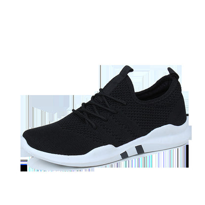 New Men's Mesh Shoes New Mens Sports Casual Running Shoes Breathable Flying Woven Student Outdoor Sneakers