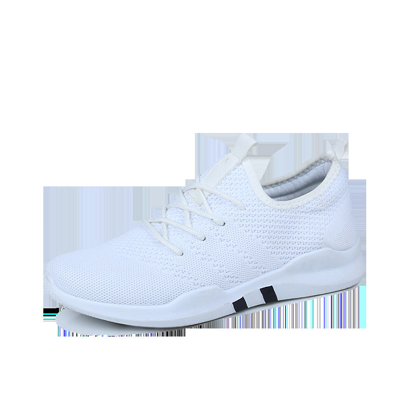 New Men's Mesh Shoes New Mens Sports Casual Running Shoes Breathable Flying Woven Student Outdoor Sneakers
