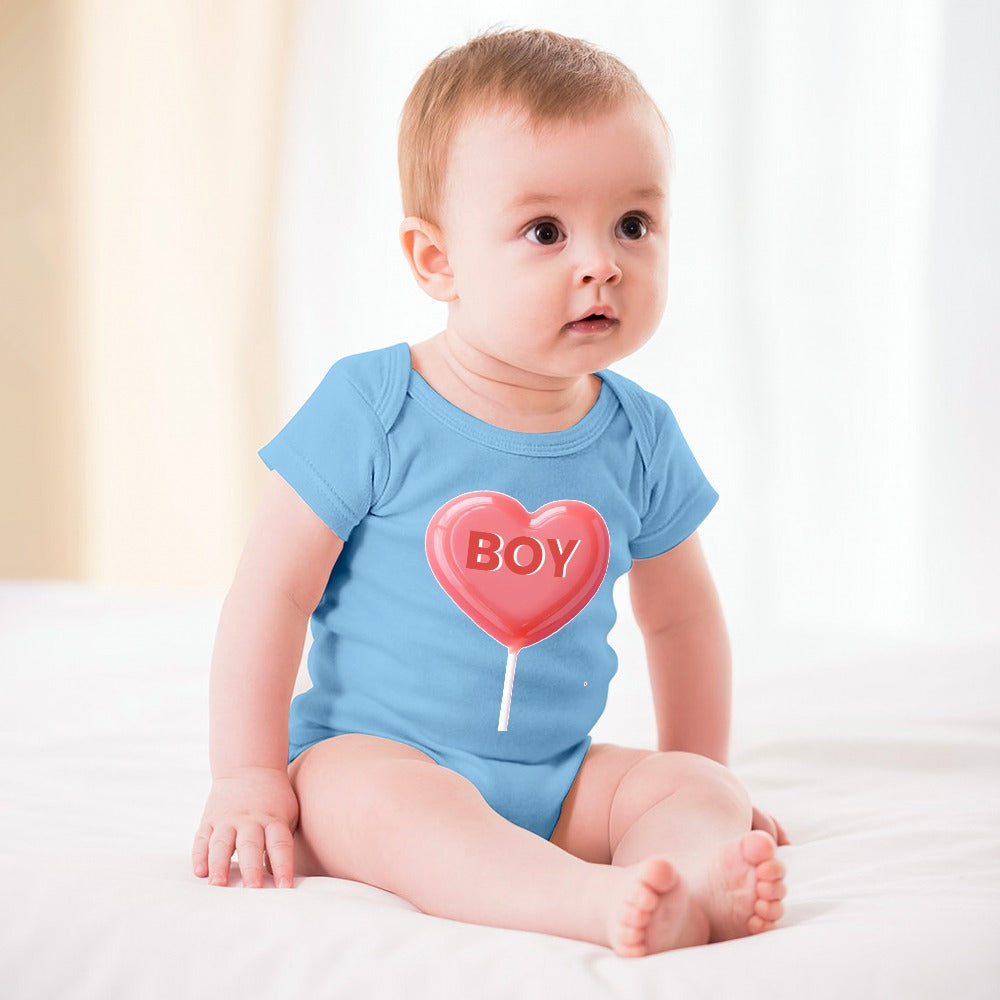 BABY BOY CLOTHING CARTOON PRINT DESIGNS BOYS Short -Sleeve Baby's Bodysuit - CARTOON PRINTS