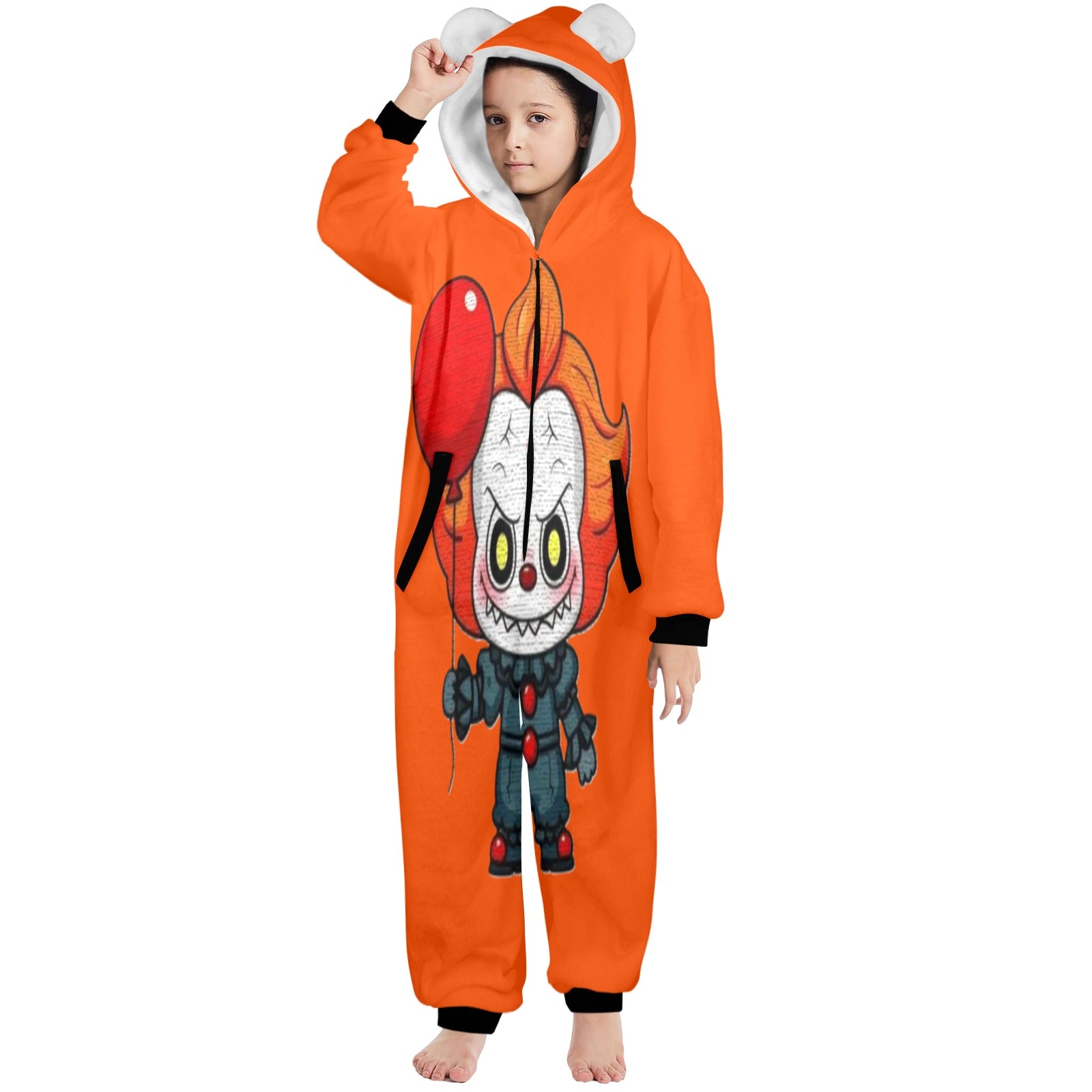 KSC's Halloween Big Kid Unisex Onesies (8 to 15 Years) Pennywise It Labubu