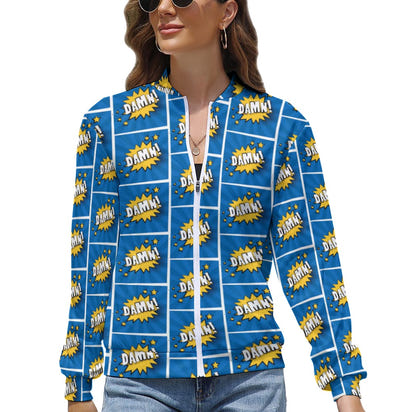 KSC's Limited Edition Pop Art Designs Women's Long Sleeve Zipper Jacket (10 Options) - KSC's Limited Edition Pop Art Collections