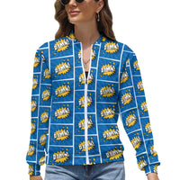 KSC's Limited Edition Pop Art Designs Women's Long Sleeve Zipper Jacket (10 Options) - KSC's Limited Edition Pop Art Collections
