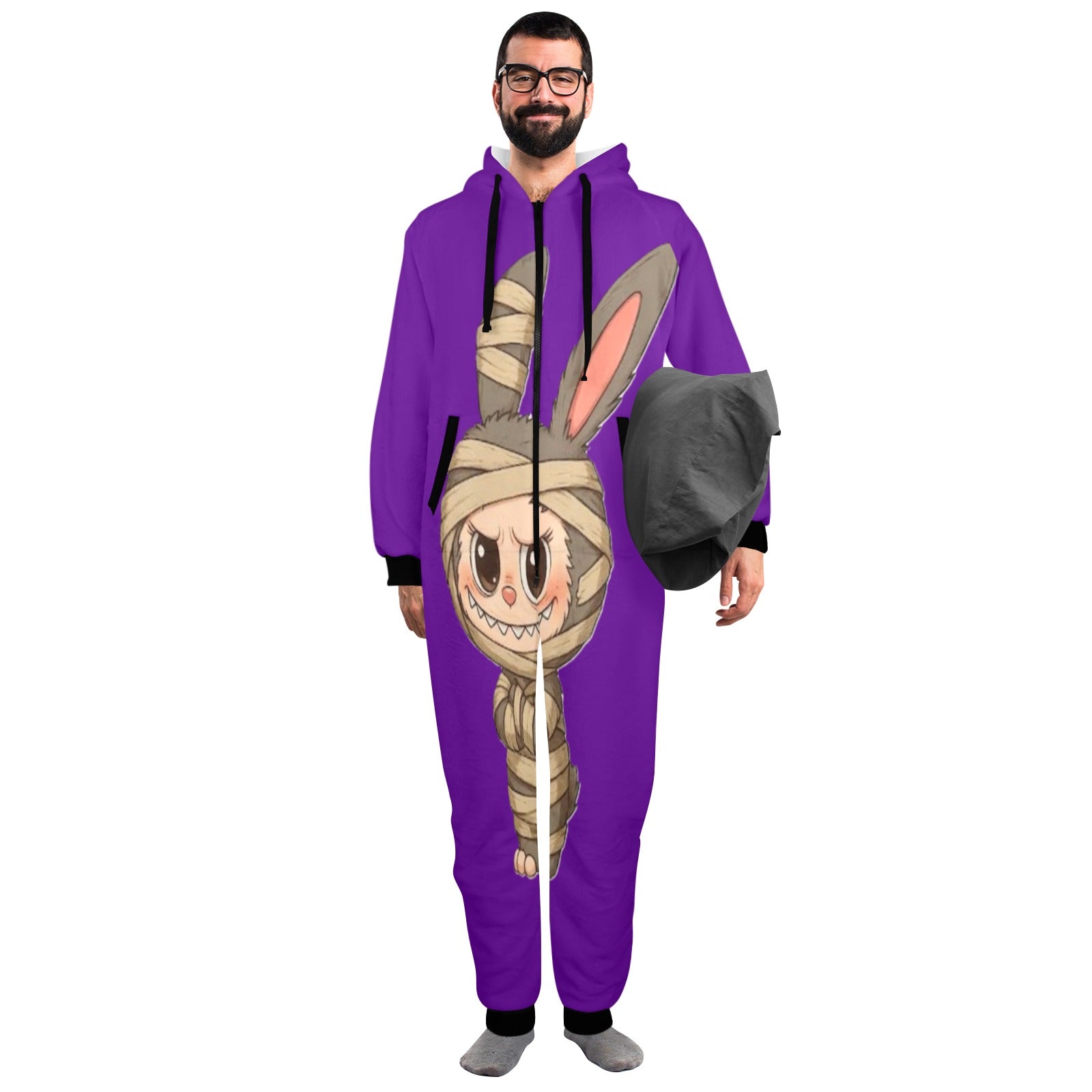 KSC's Exclusive Halloween Adult Unisex Onesie - Labubu Mummy Rabbit