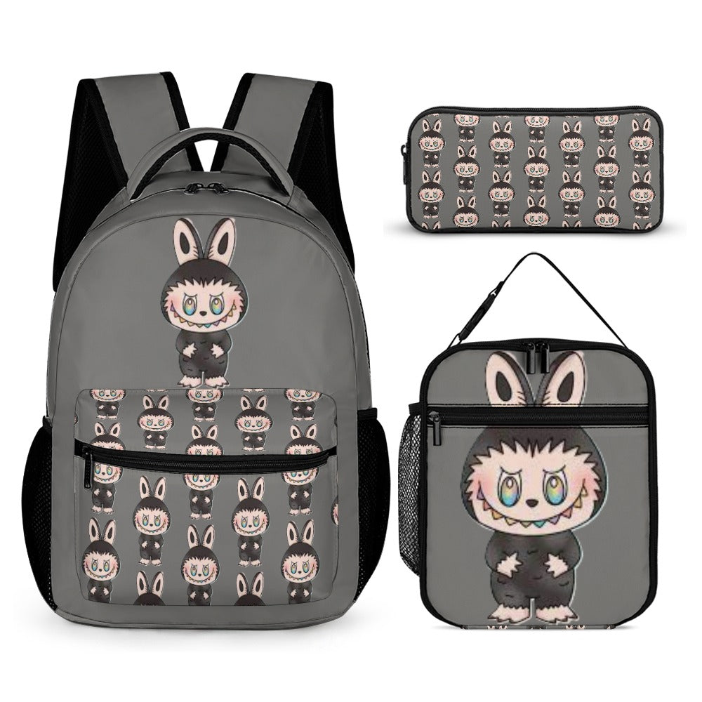 NEW Three Piece Labubu Backpack Bundle - 9 different options  - Back To School Deal