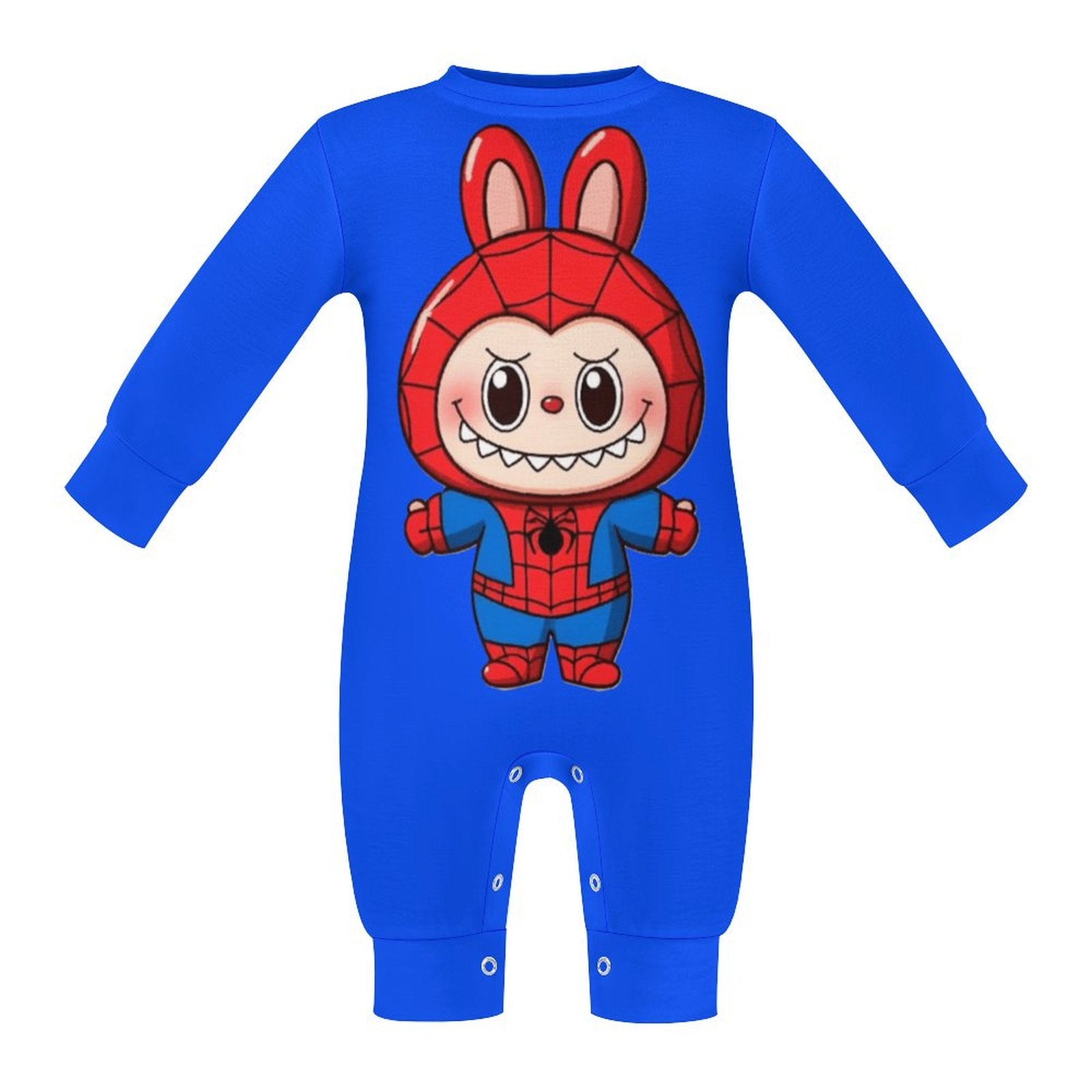 Spiderman Labubu Onesie Romper Blue with Hat