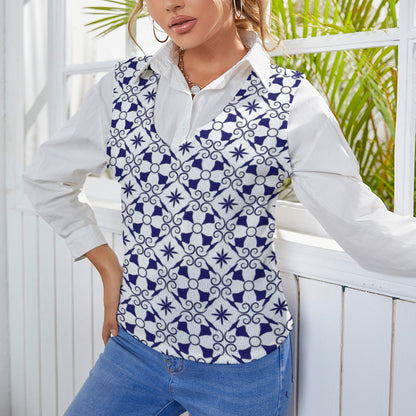 KSC's Custom Vest Designs Women's Long Sleeve Button Knit Vest - 10 OPTIONS INSIDE