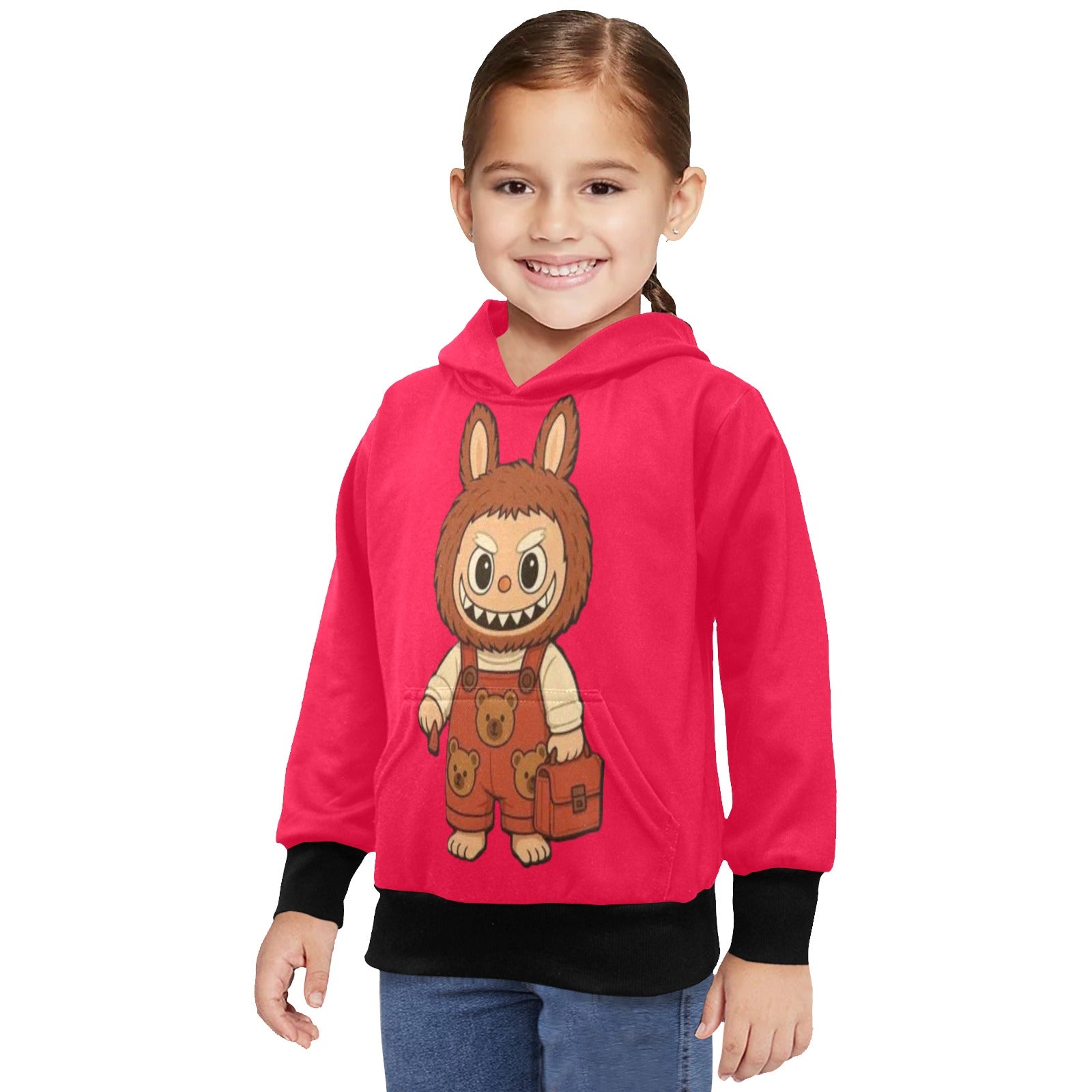 KSC's Limited Edition Labubu Hoodies -Little Girls' Long Sleeve Hoodie
