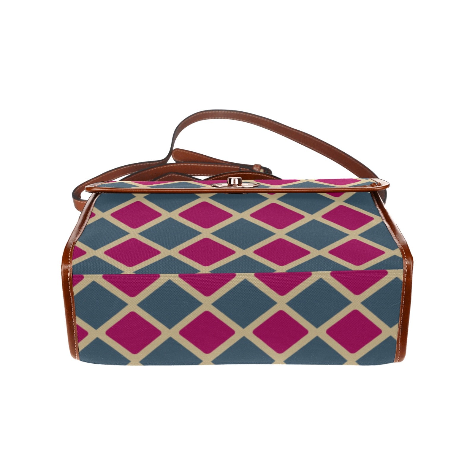 KSC's Custom Design's Waterproof Hand Bag-Brown Handle - 10 Options -Awesome Deal - Pop Art Designs, Polka Dots, Geometric Patterns