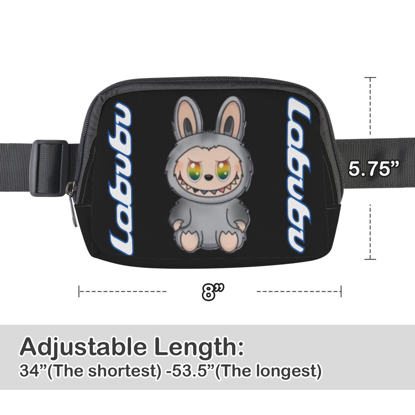 🧨 TRENDING: Labubu™ Grey Crossbody Fanny – Street-Smart Style for Every GenerationGrey Labubu Cross Body Bags - Fanny Bags for ALL AGES