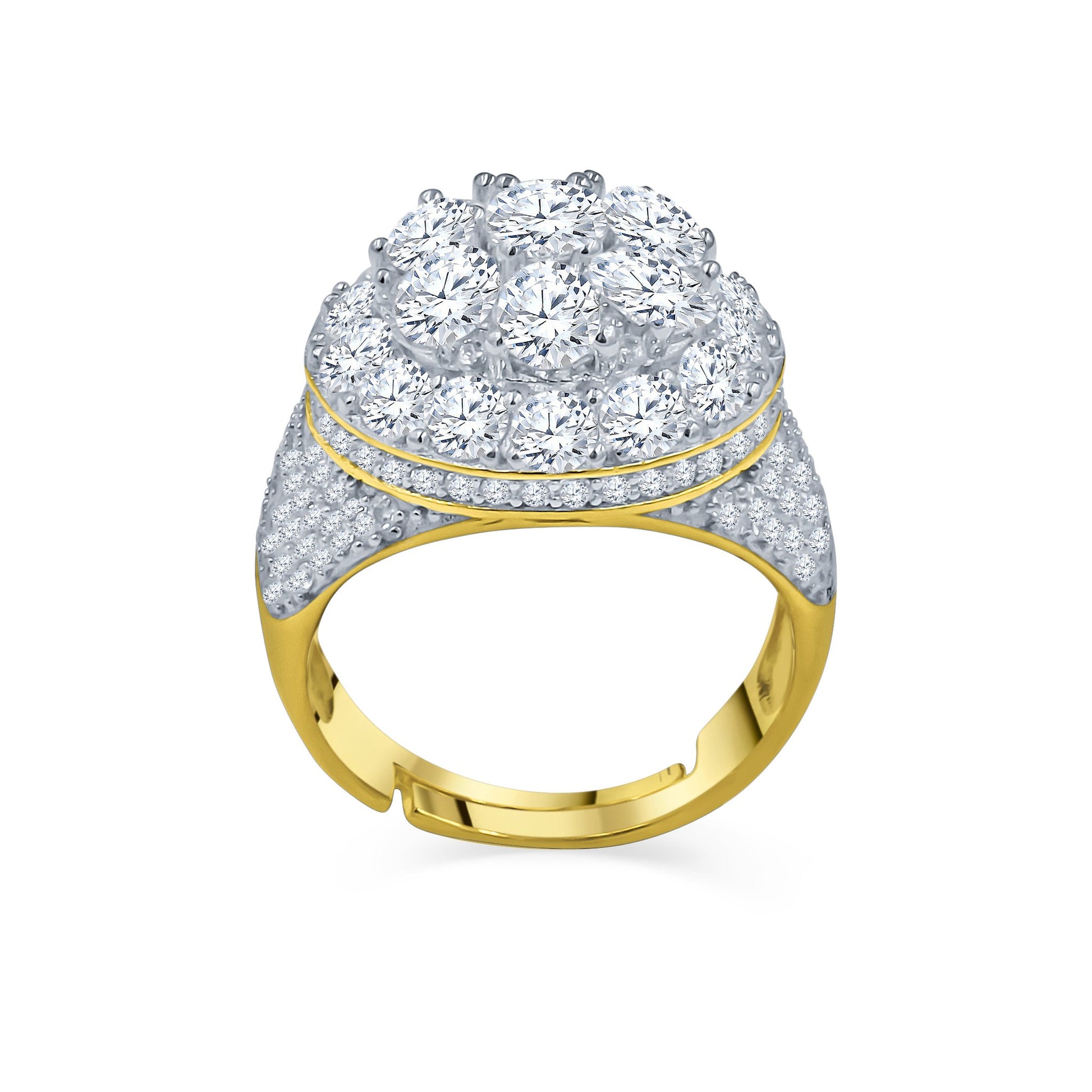 BEAUTIFUL CZ SILVER ANGELIC RING -ANGELIC 925 SILVER RING  |9211402