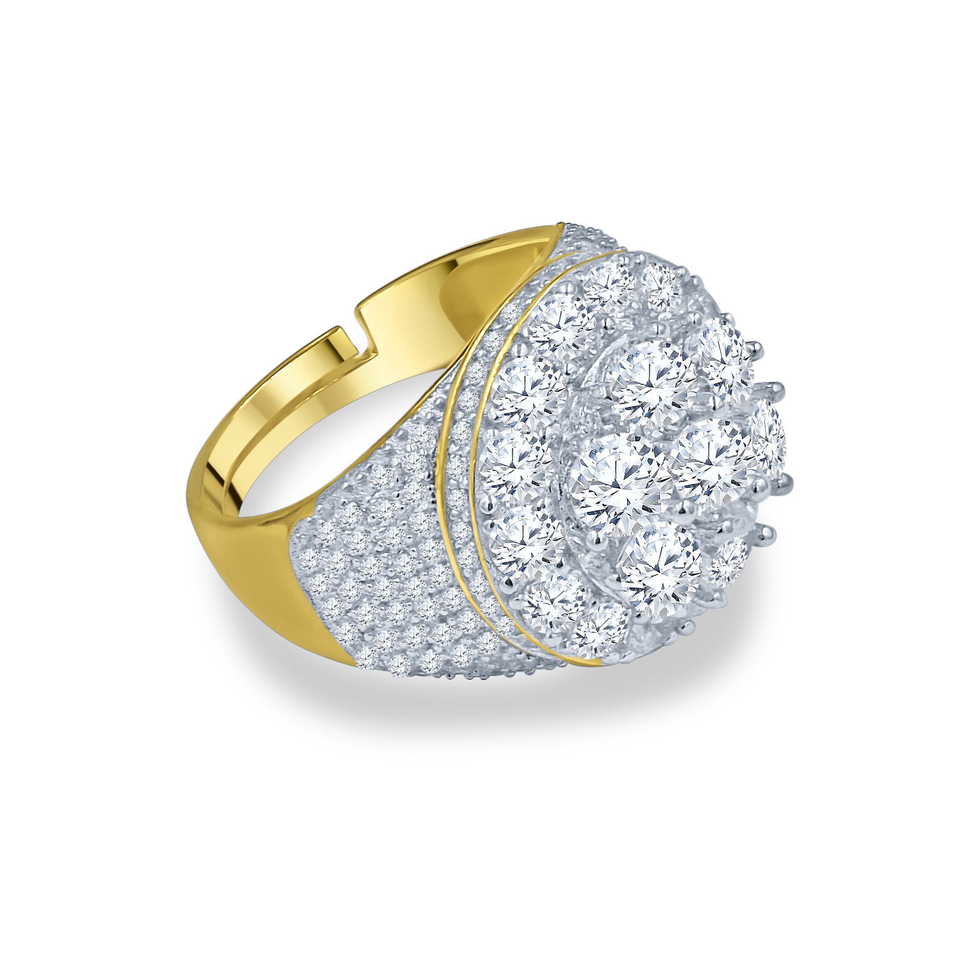 BEAUTIFUL CZ SILVER ANGELIC RING -ANGELIC 925 SILVER RING  |9211402