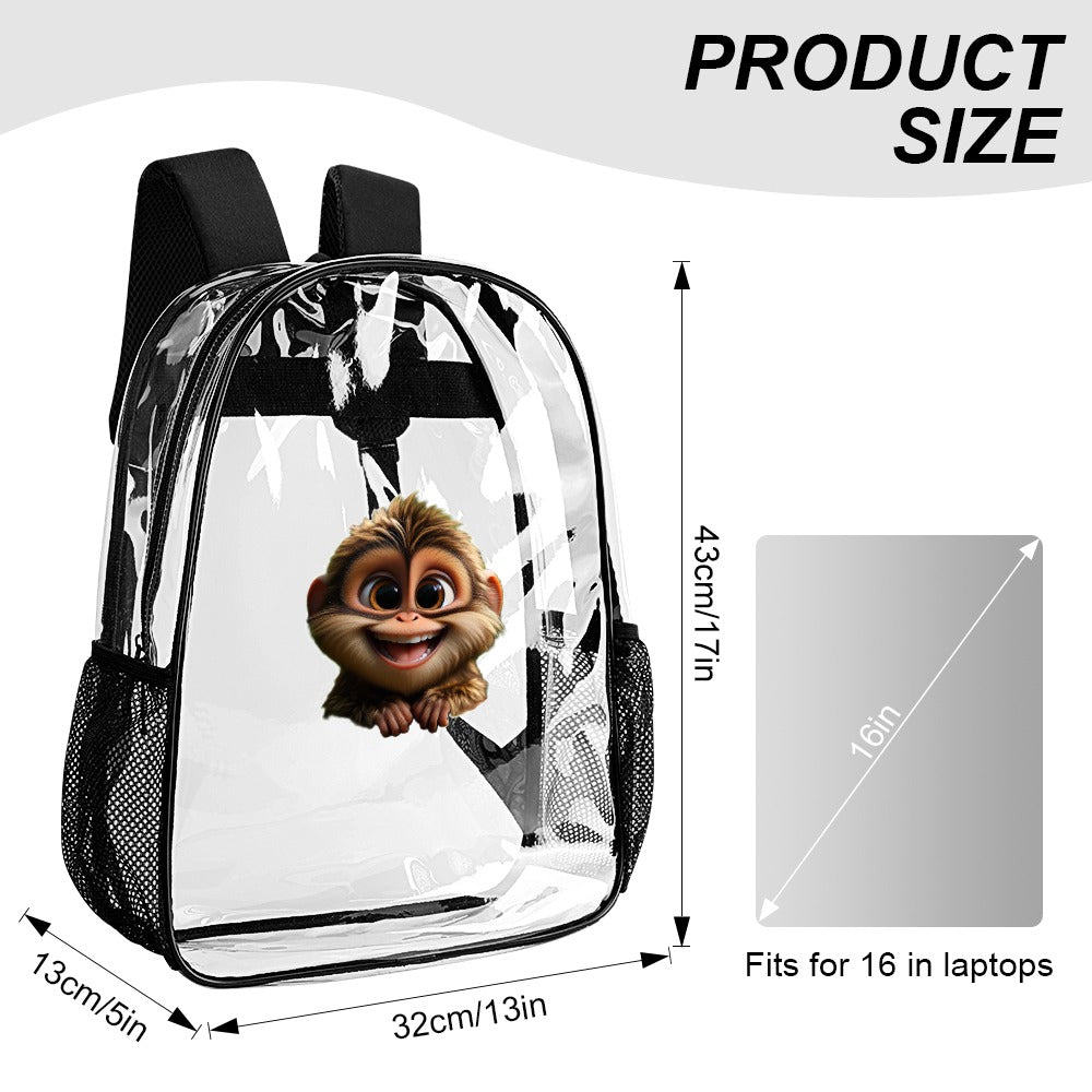 KSC's Custom Designs On Transparent Bag 17 inch New
