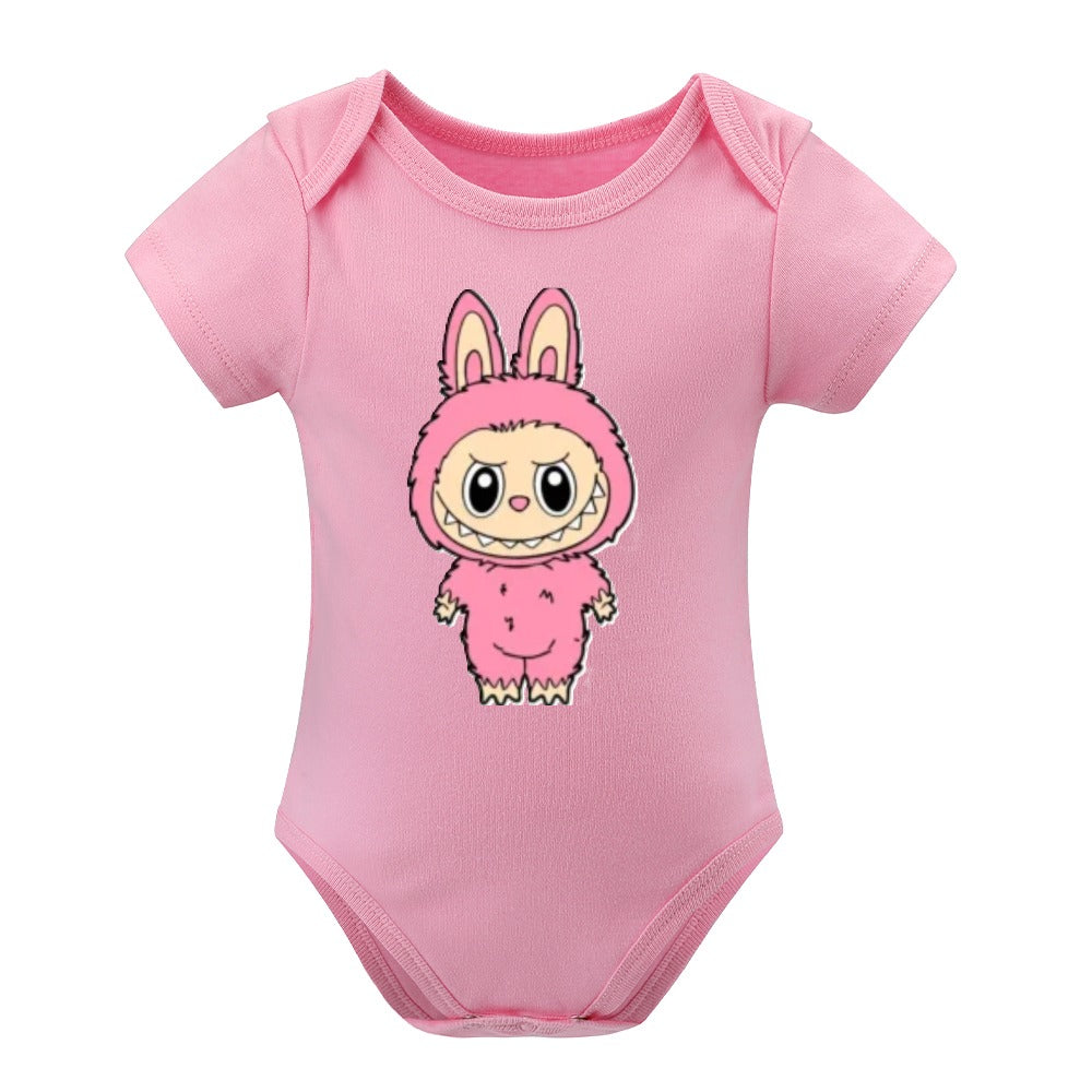 KSC's Cute Baby Labubu Girl Body Suit -Short -Sleeve Baby's Bodysuit