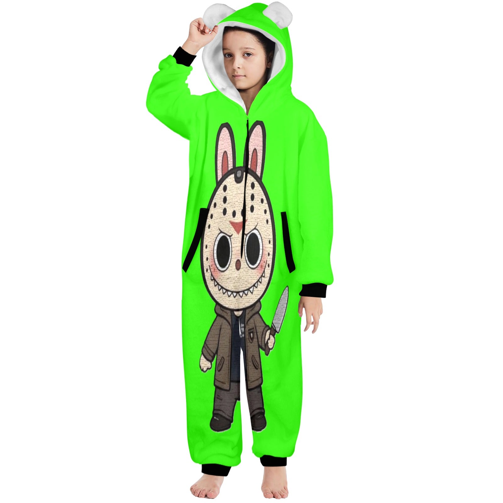 KSC's Halloween Big Kids Onesies Unisex (8 to 15 Years) Jason Labubu