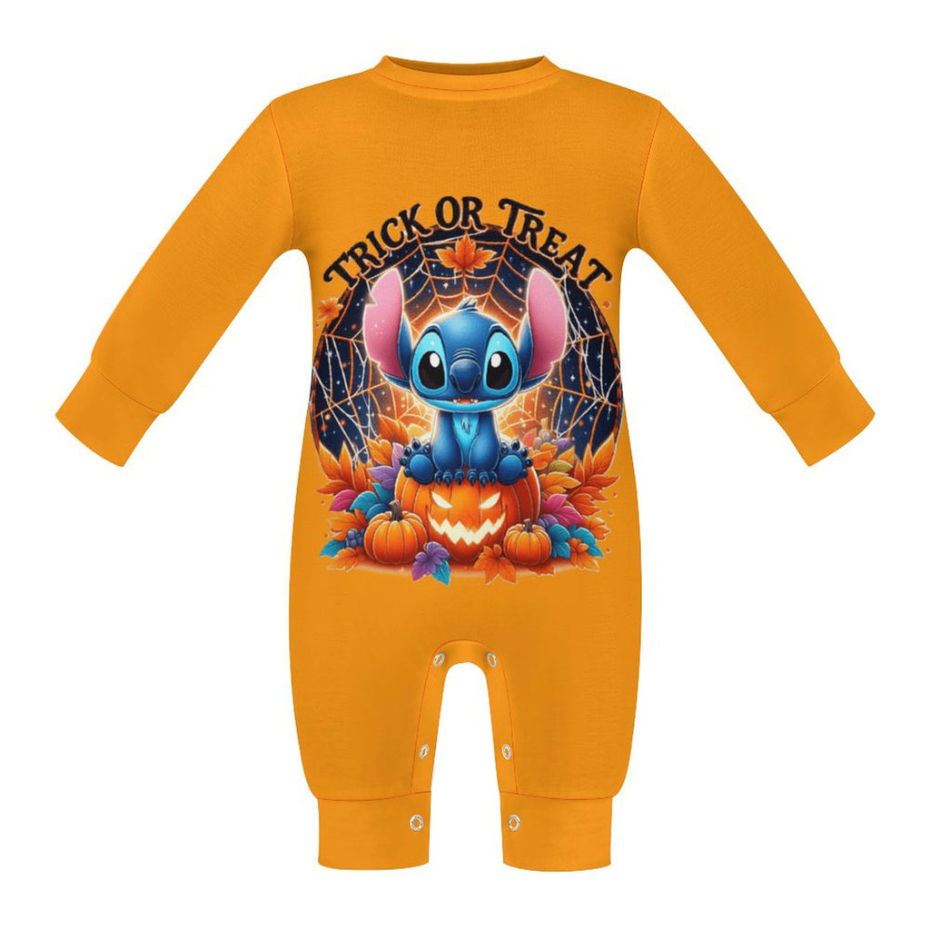 Baby Halloween Stitch Onesie Romper Long Sleeve Baby Romper