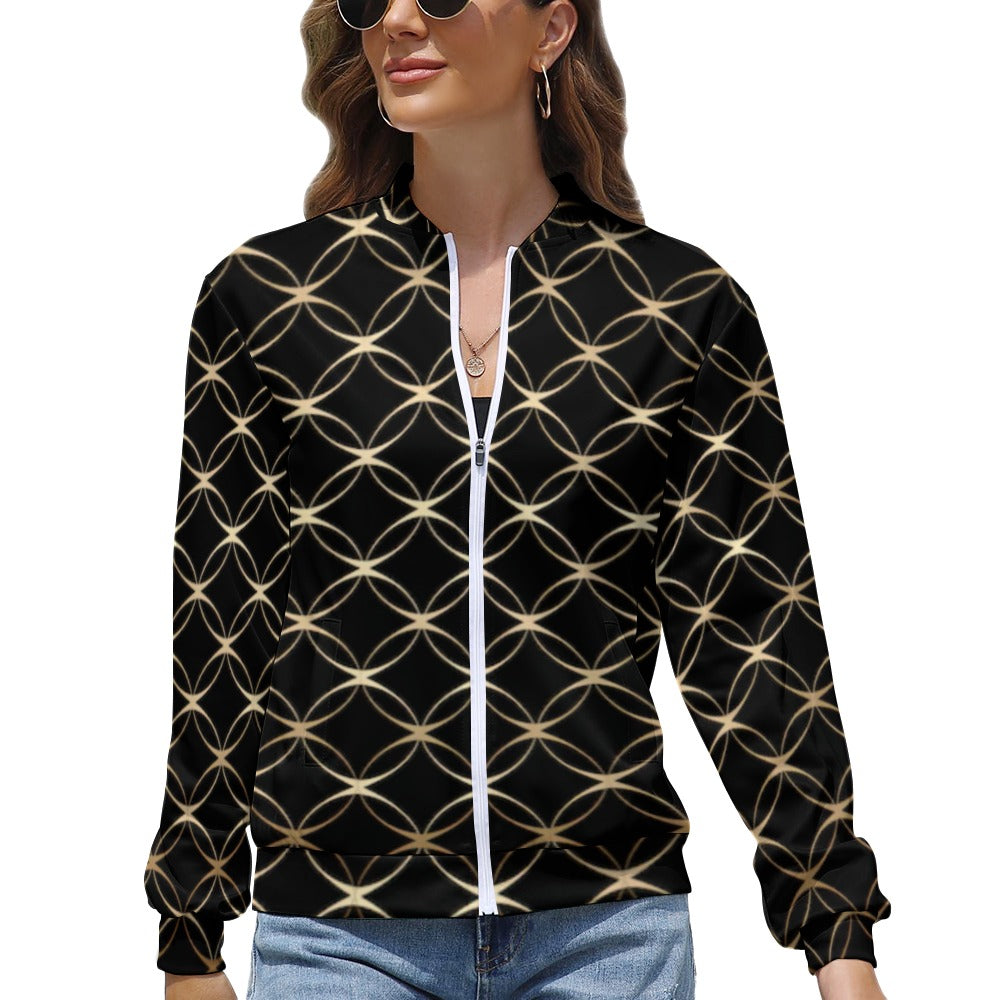 Women's Long Sleeve Zipper Jacket - (10 Options) KSC's Limited Edition Designer Collections