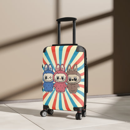 Cute Exclusive Design Suitcases,Labubu Bunny Luggage for Traveling, Unique Travel Bag, Fun Suitcase for Kids, Adorable Carry-On