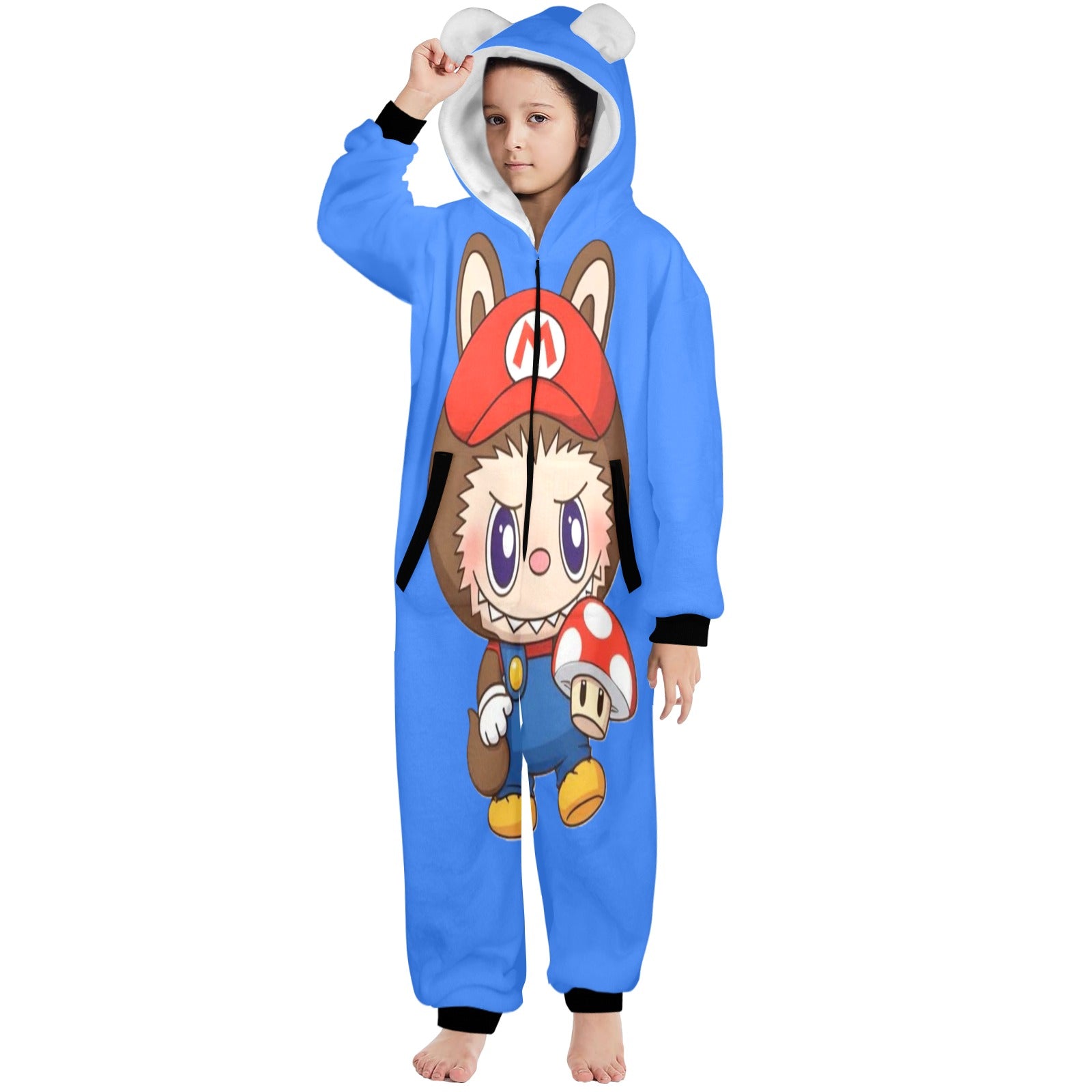 KSC's Exclusive Big Kids Onesie Labubu (8 to 15 Years) Blue Mario Labubu