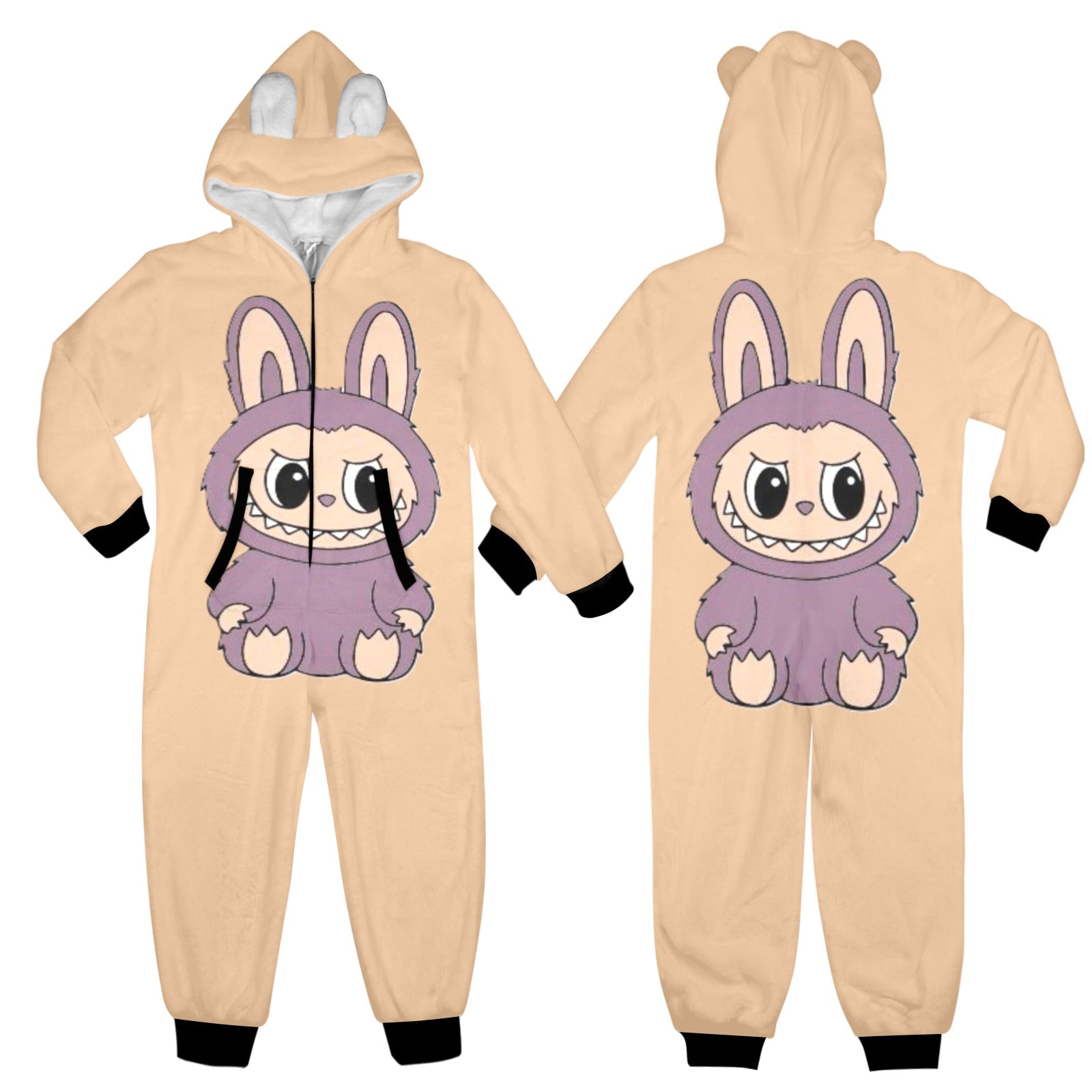 KSC's Exclusive Big Kids Onesie Labubu (8 to 15 Years) Tan Purple Labubu