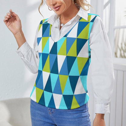 KSC's Custom Vest Designs Women's Long Sleeve Button Knit Vest