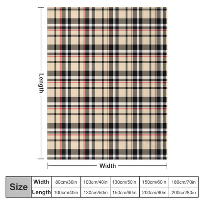 Plaid Ultra-Soft Flannel Blanket Multiple Sizes