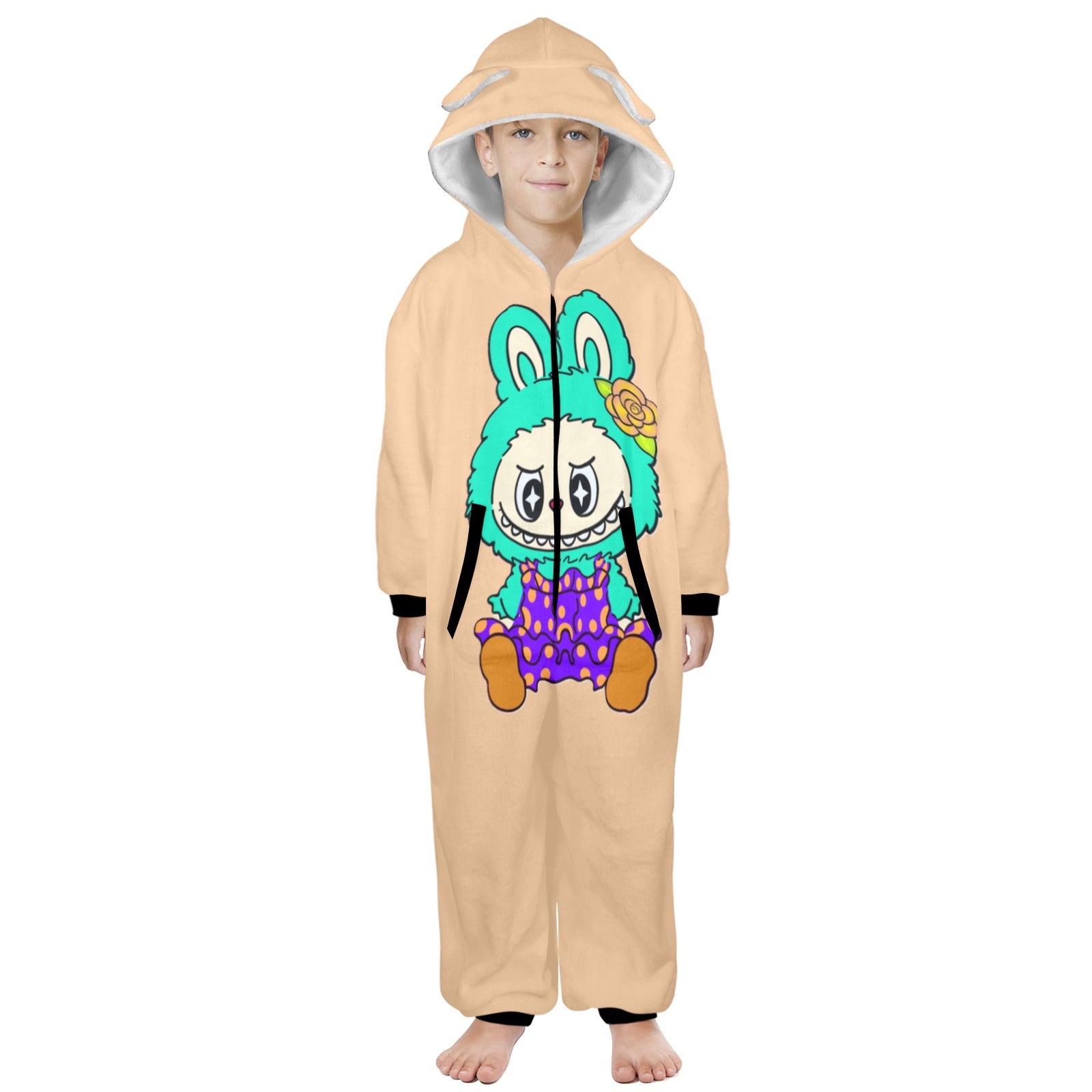 KSC's Exclusive Big Kids Onesie Labubu (8 to 15 Years) Tan Teal Labubu