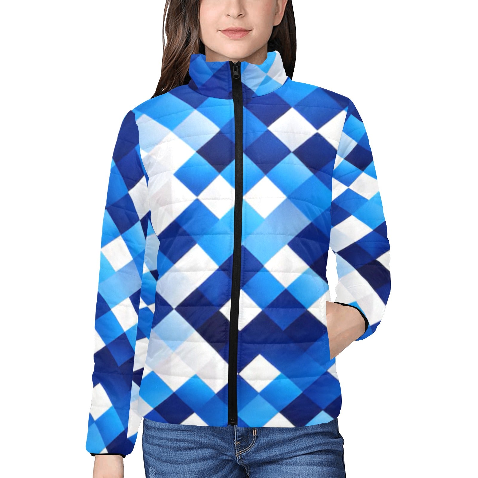KSC's Exclusive  Women's Stand Collar Padded Jackets (10) Designs/Styles - Women's stand collar padded jacket(H41)