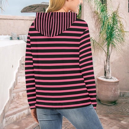 KSC's Exclusive Women's Stripe Design Hoodies Collection (10 Options) Hoodie (Model H13)