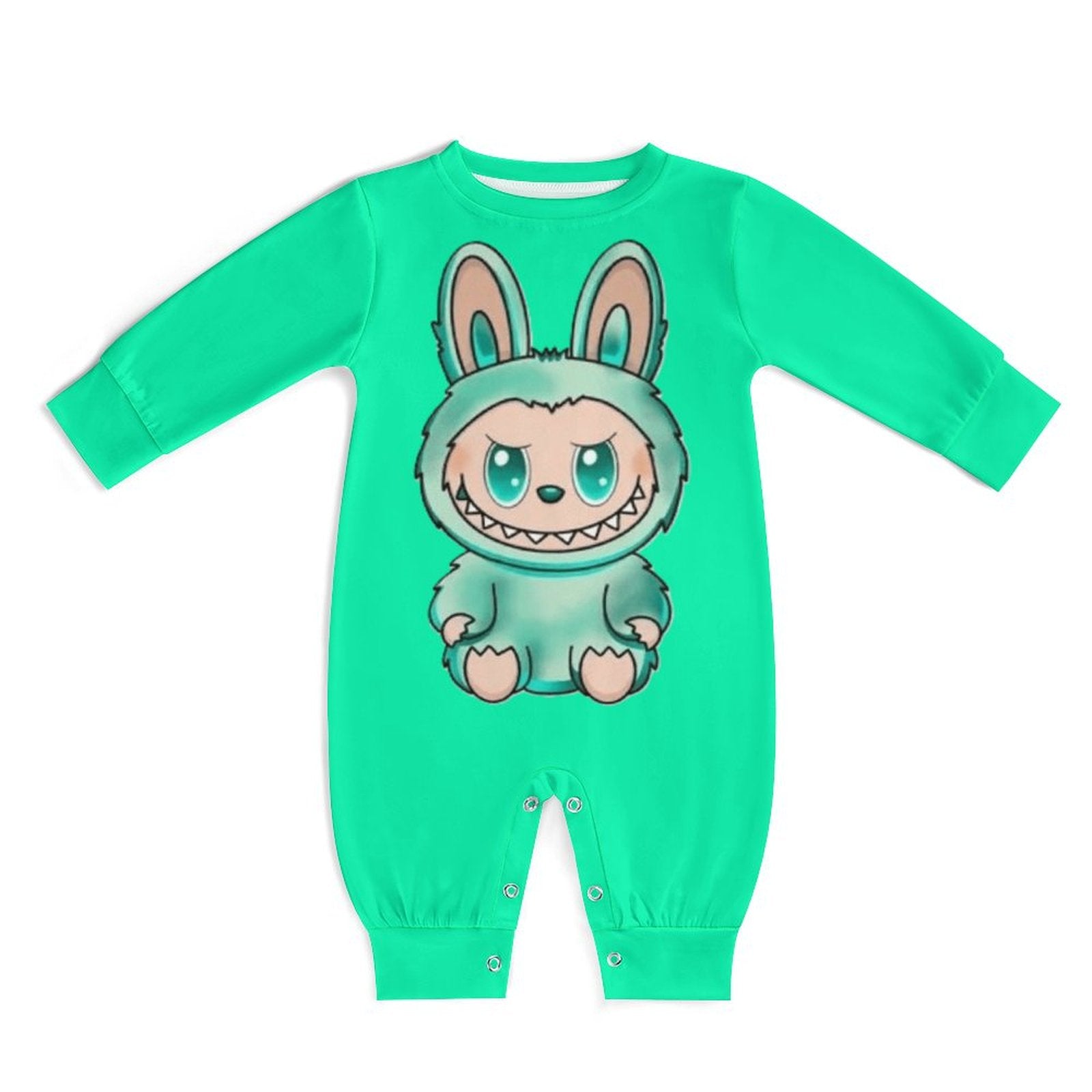 Baby Labubu Long Sleeve Onesie Romper With Hat
