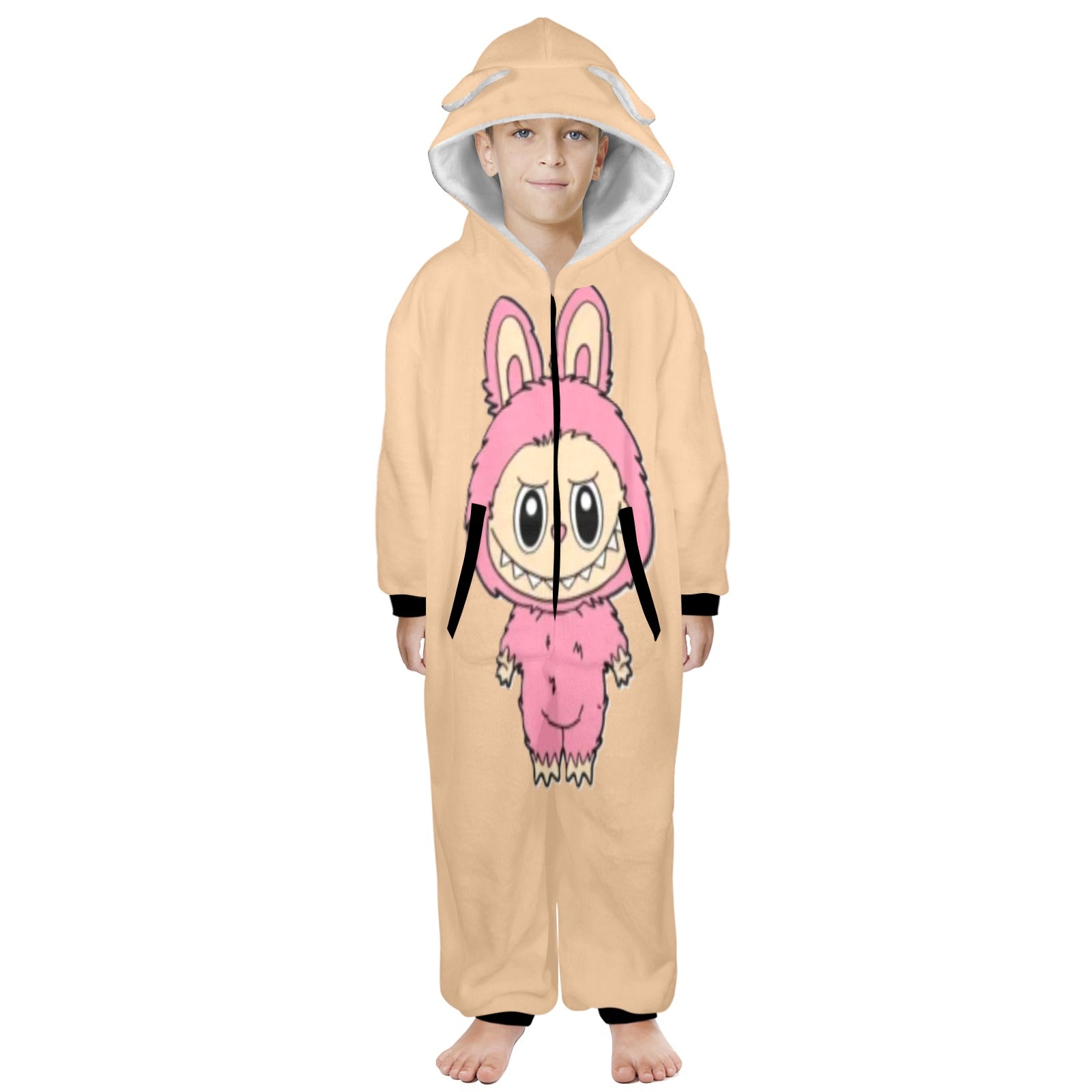 KSC's Exclusive Big Kids Onesie Labubu (8 to 15 Years) Tan Pink Labubu