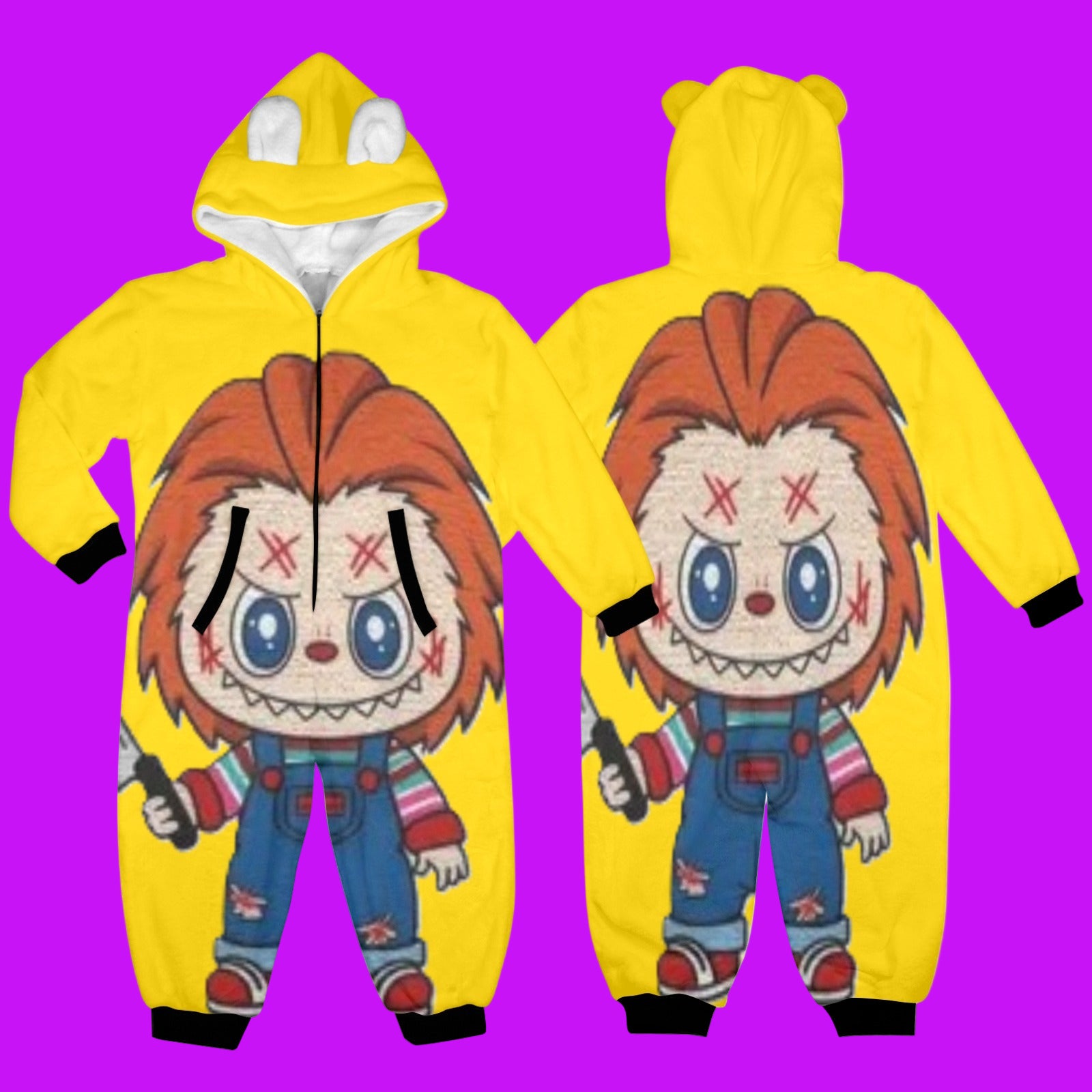 KSC's Halloween Good Guy Labubu Doll Lil Kid Unisex Onesie 2 to 7 years old