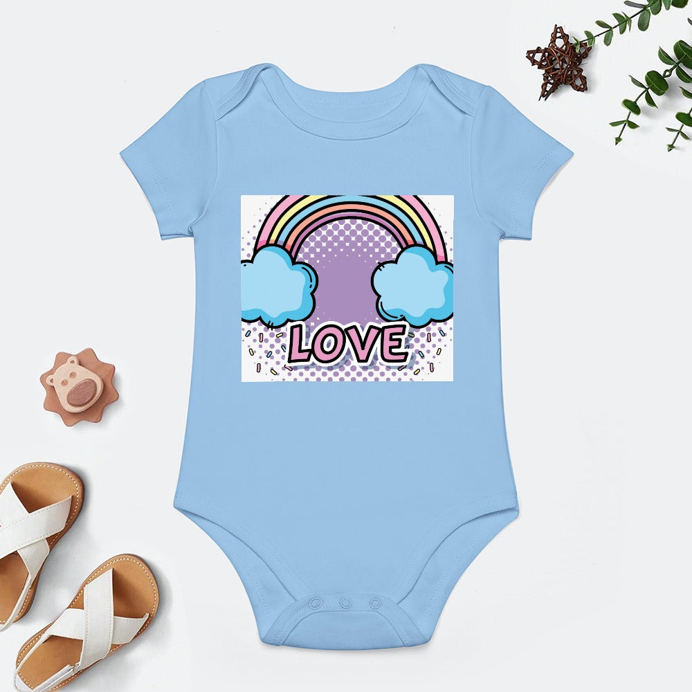 BABY BOY CLOTHING CARTOON PRINT DESIGNS BOYS Short -Sleeve Baby's Bodysuit - CARTOON PRINTS