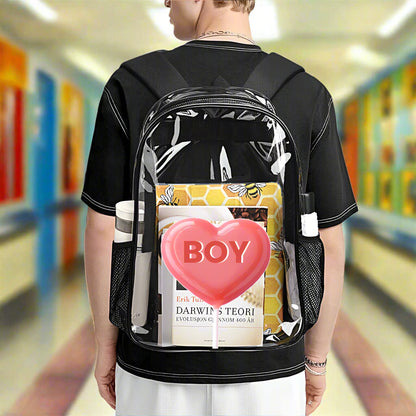 KSC's Custom Designs On Transparent Bag 17 inch New