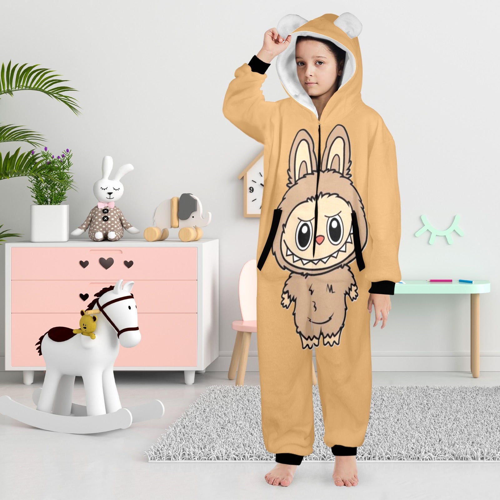 KSC's Exclusive Big Kids Onesie Labubu (8 to 15 Years) Tan Brown Labubu