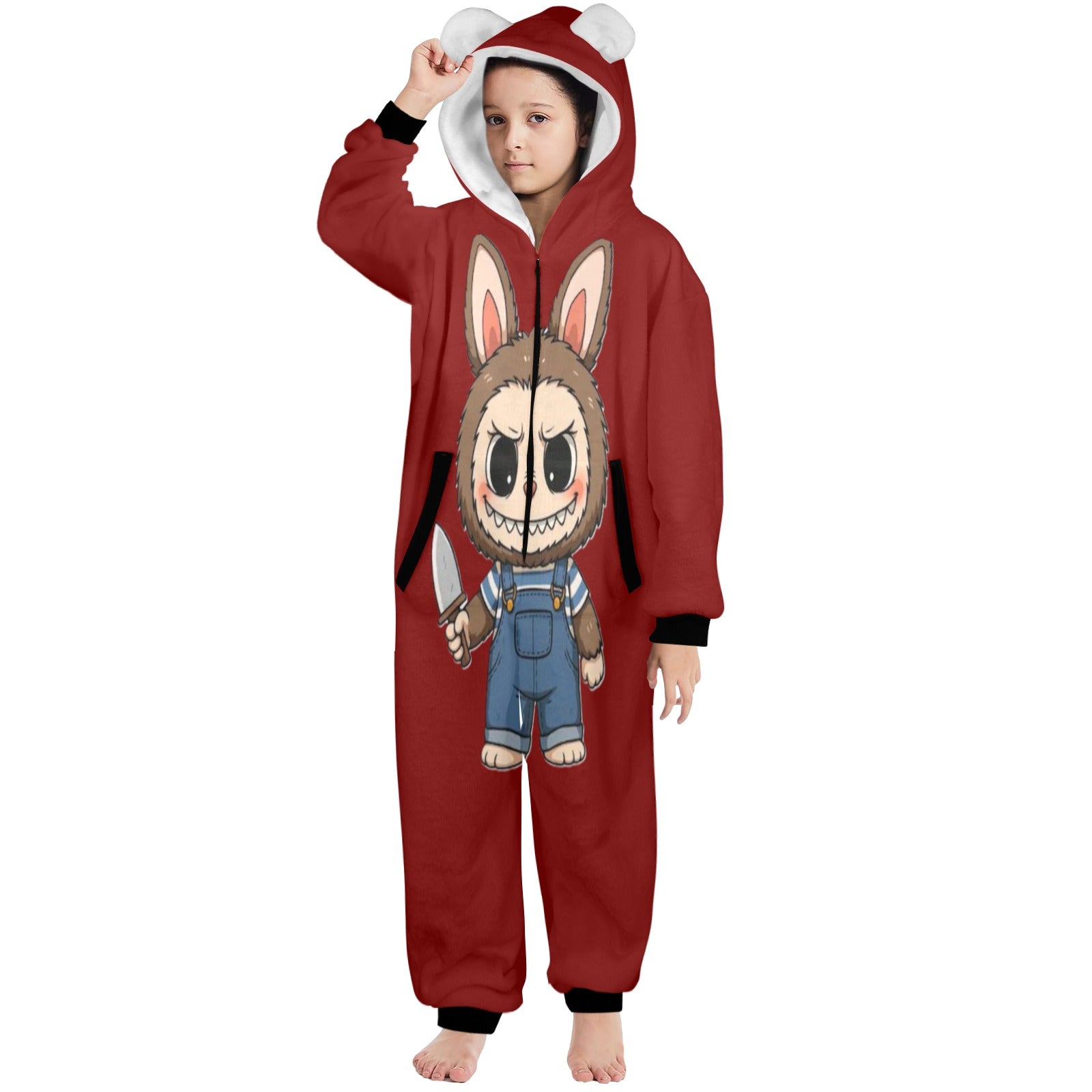 KSC's Halloween Big Kids Unisex Onesies (8 to 15 Years) Chucky Doll Labubu